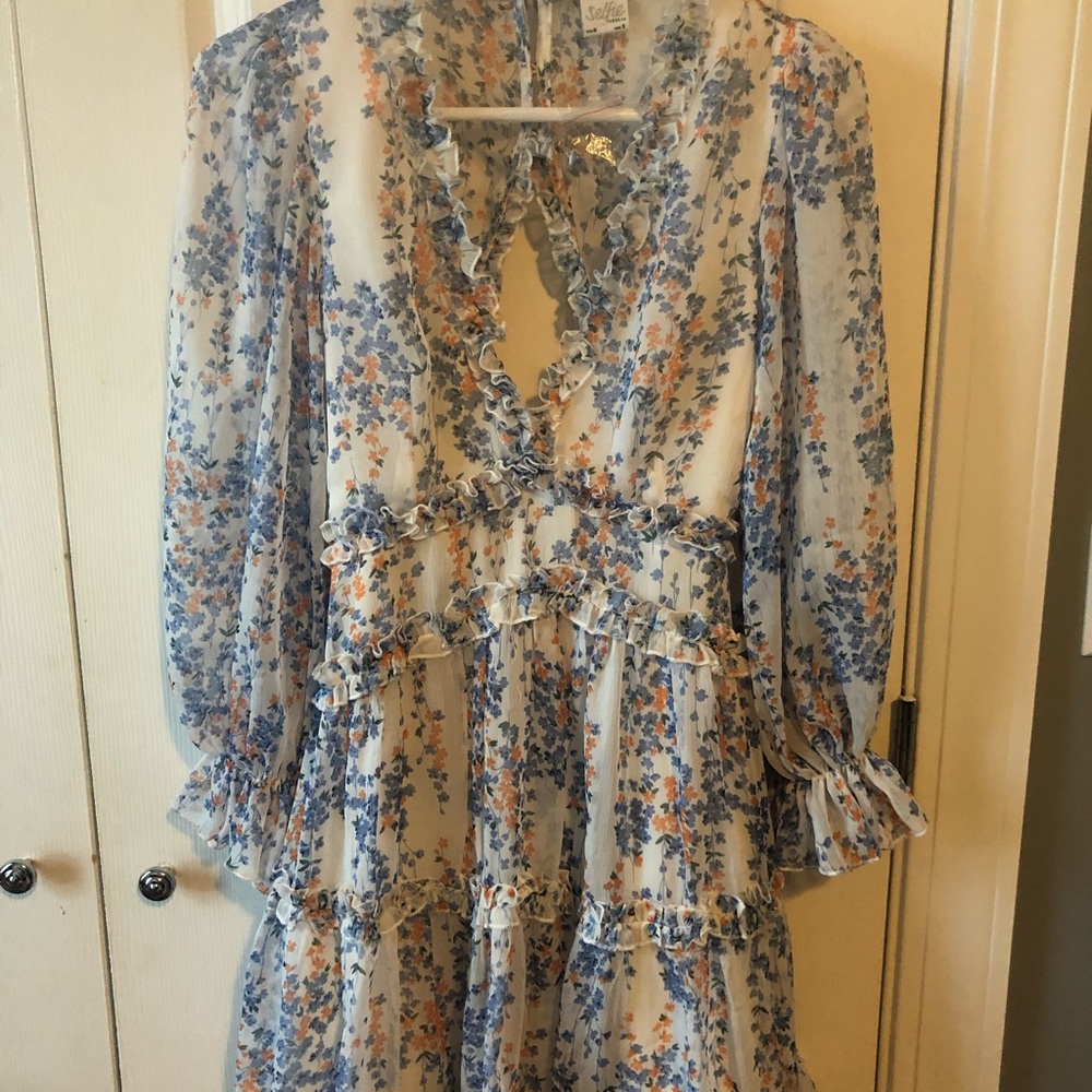 Selfie brand dress. Back is open